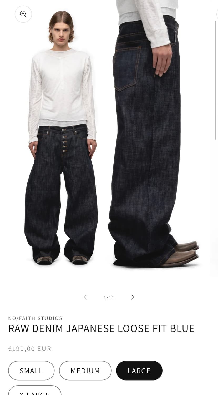 Nofaith Studios RAW DENIM JAPANESE LOOSE 상품이미지1