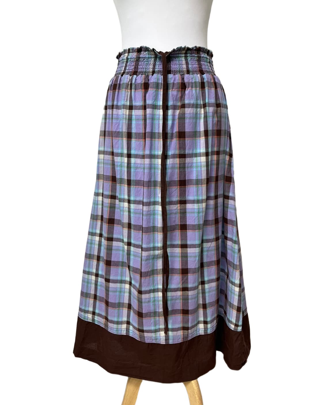 Banding purple check skirt 상품이미지5