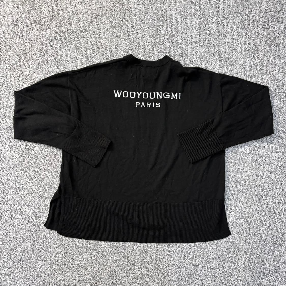 110 우영미 남성 스퀘어라벨 울 니트 0423J 상품이미지3