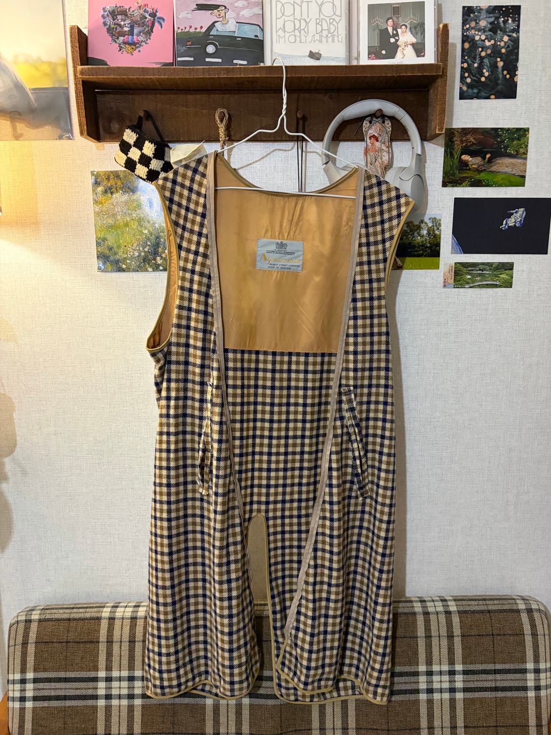 95-100) 80s 아쿠아스큐텀 트렌치코트 상품이미지2