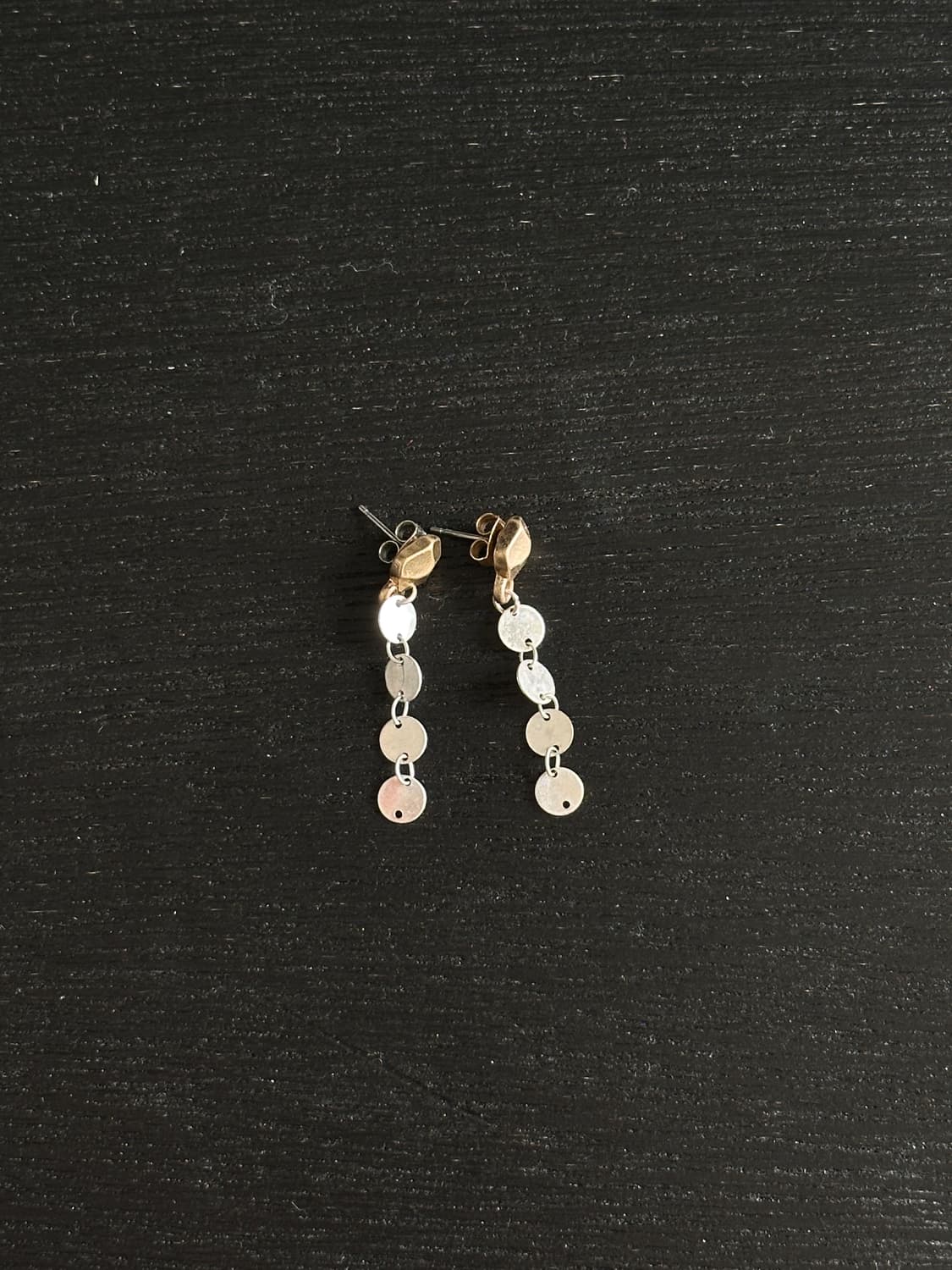 실버 골드 코인 드롭 이어링 상품이미지3