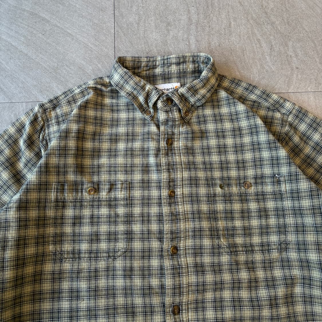 칼하트 오리지널 해비 코튼 체크 긴팔 셔츠 상품이미지3