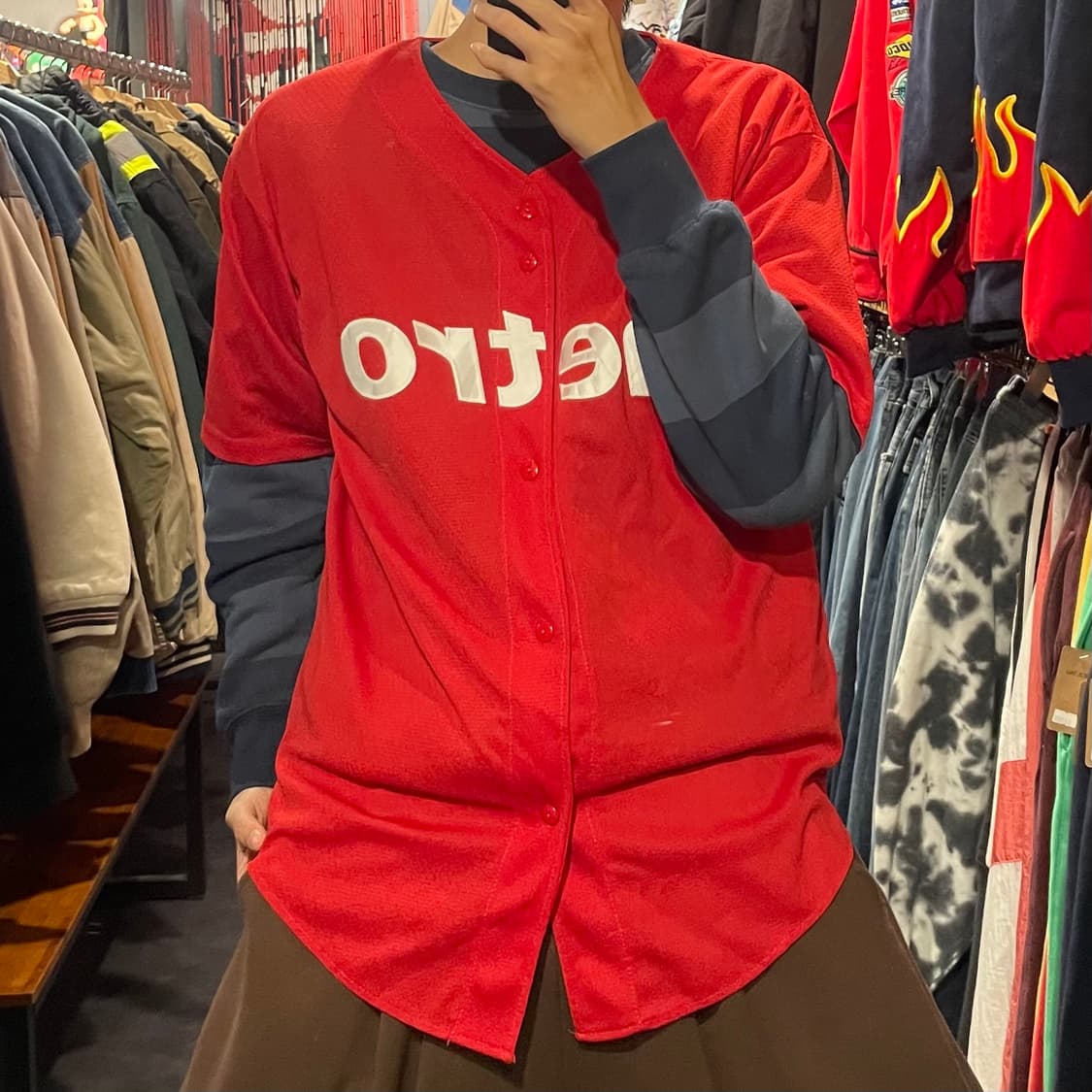 [IM] metro 레드 야구 반팔져지 상품이미지2