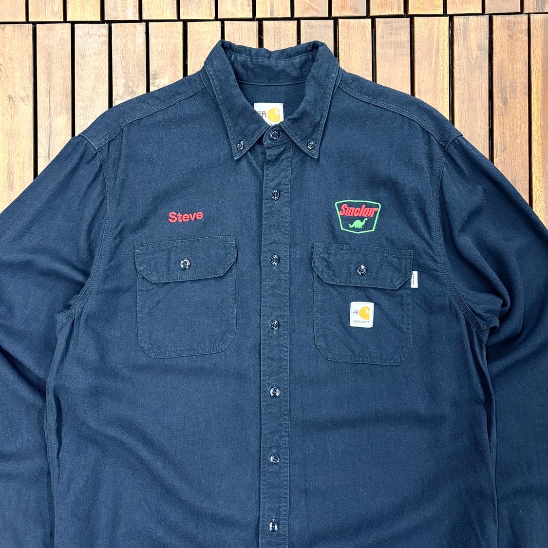 (L) 칼하트 FR 자수 디테일 워크 셔츠 made in USA 상품이미지2