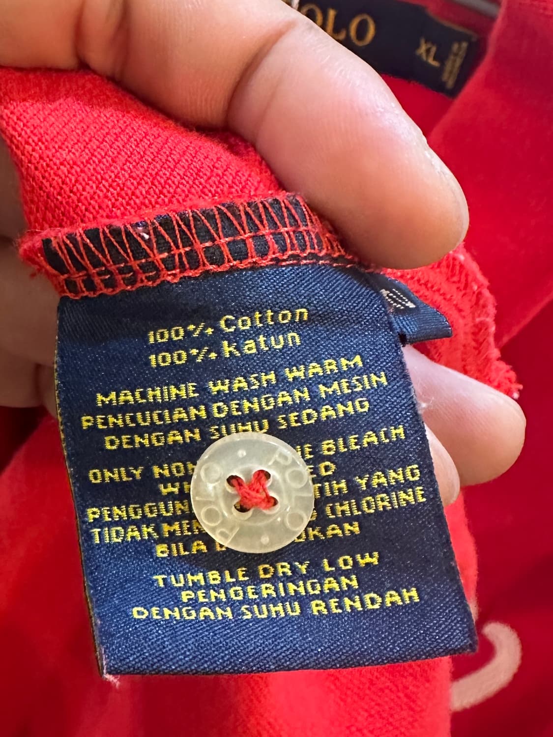 폴로 랄프로렌 빈티지로고 반팔 카라티 XL 상품이미지7