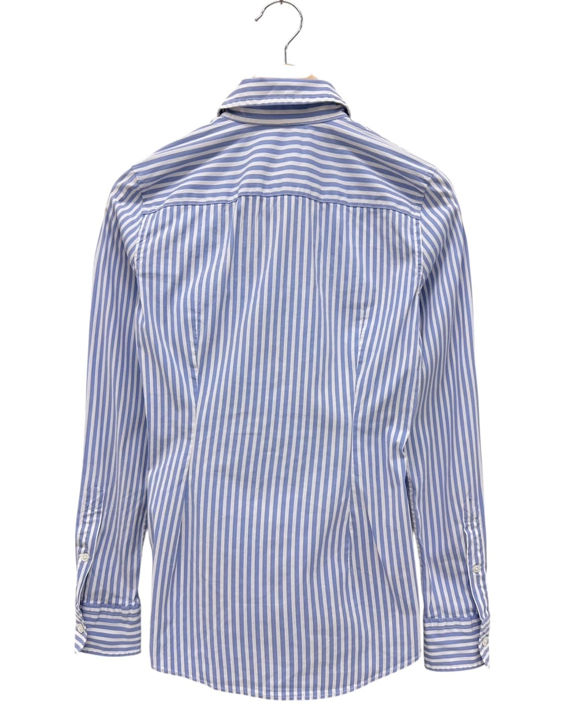 폴로 슬림핏 스트라이프 셔츠 화이트&스카이블루 (0/여성XS) 상품이미지8