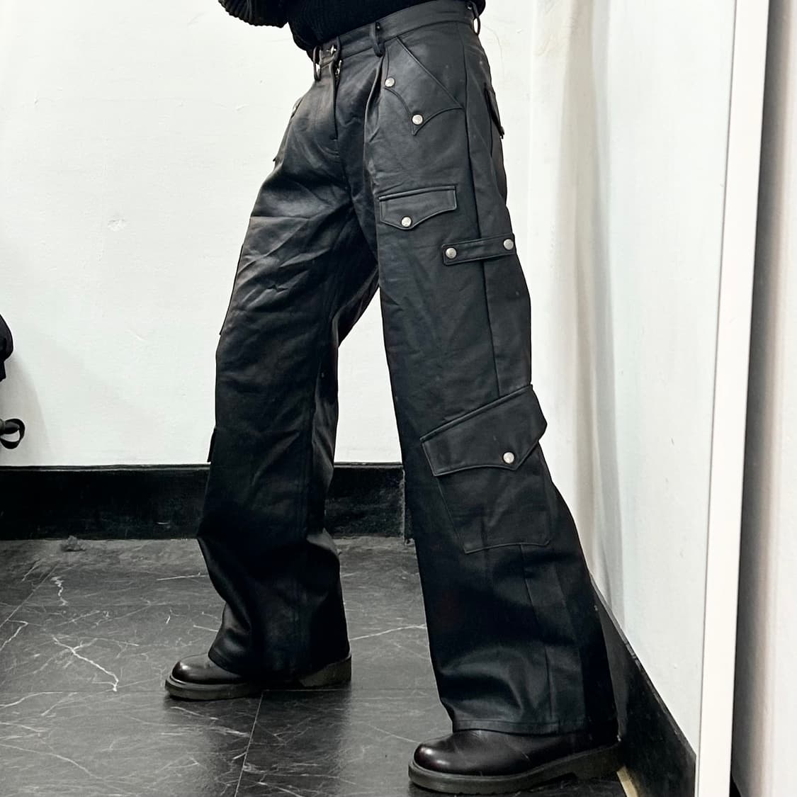 Raven 레더 카고 팬츠 상품이미지2