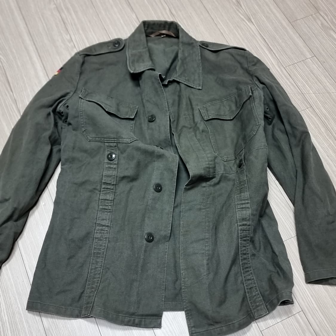 독일군 hbt 빈티지 야상 자켓 카키색 남방 스타일(100) 상품이미지1