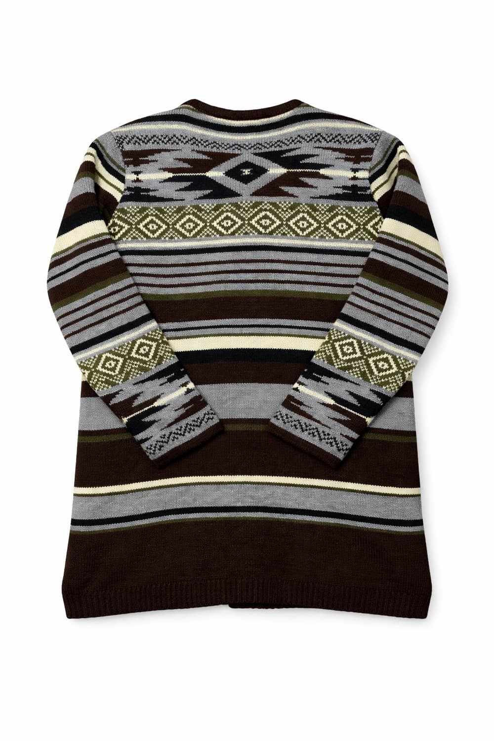 JPN 일본 빈티지 노르딕 에스닉 패턴 아메카지 모리걸 니트 가디건 M 상품이미지2