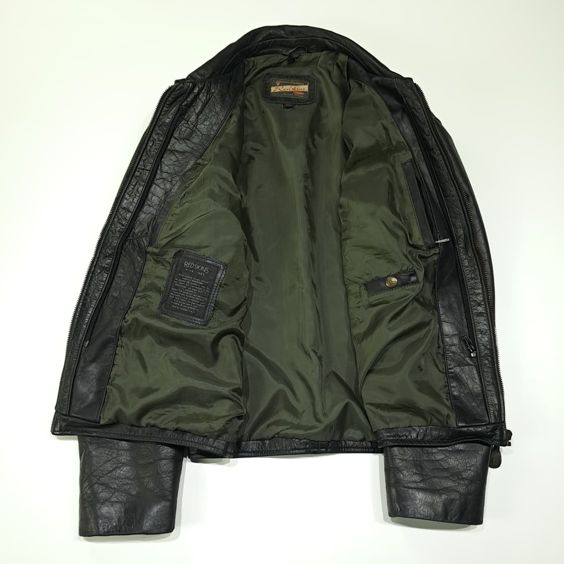 CL231 XL 레드스킨 00s 소가죽 싱글 레더 자켓 블랙 아우터 상품이미지3