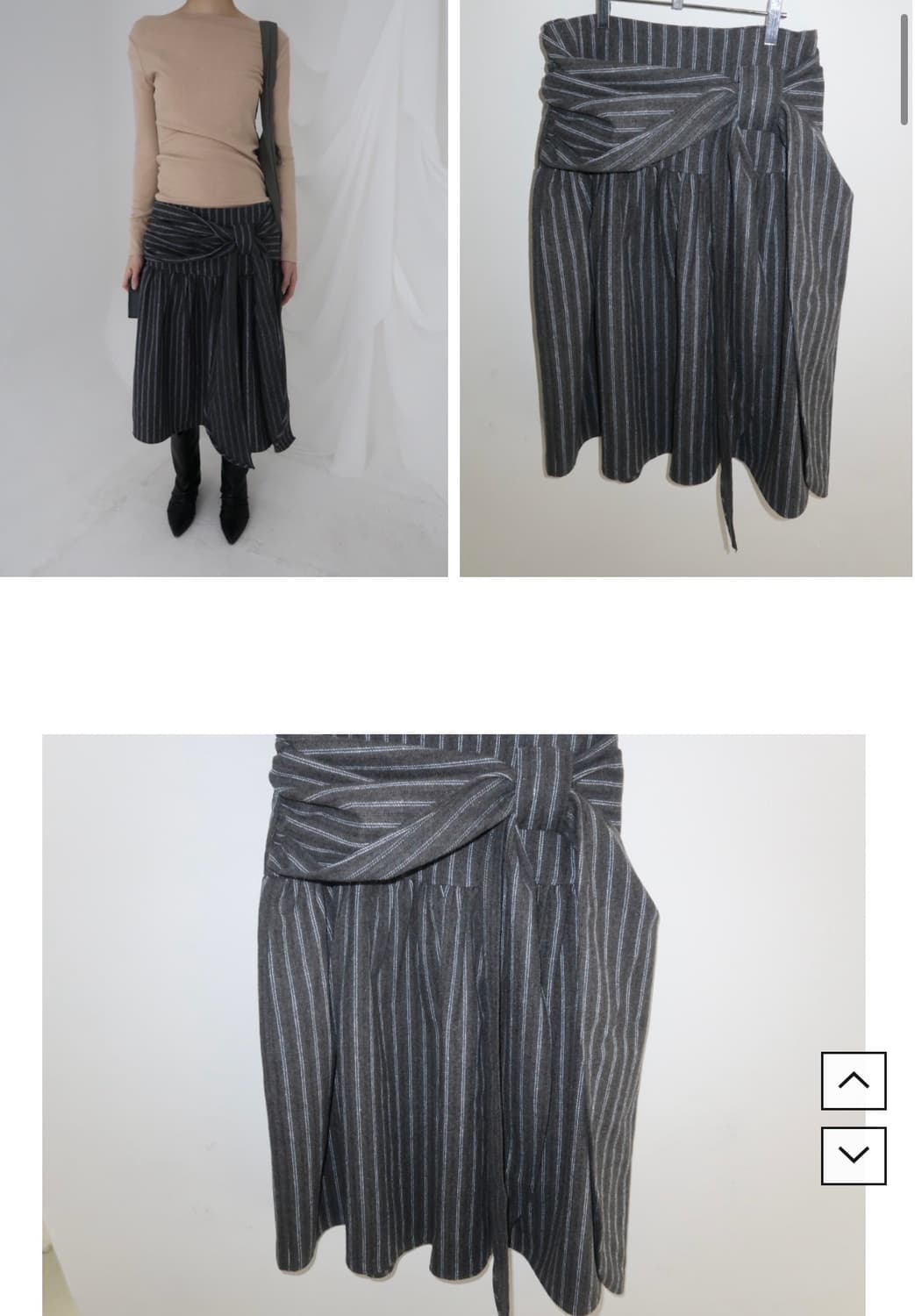 Murow 치마- STRIPE BELT POINT SKIRT  상품이미지2