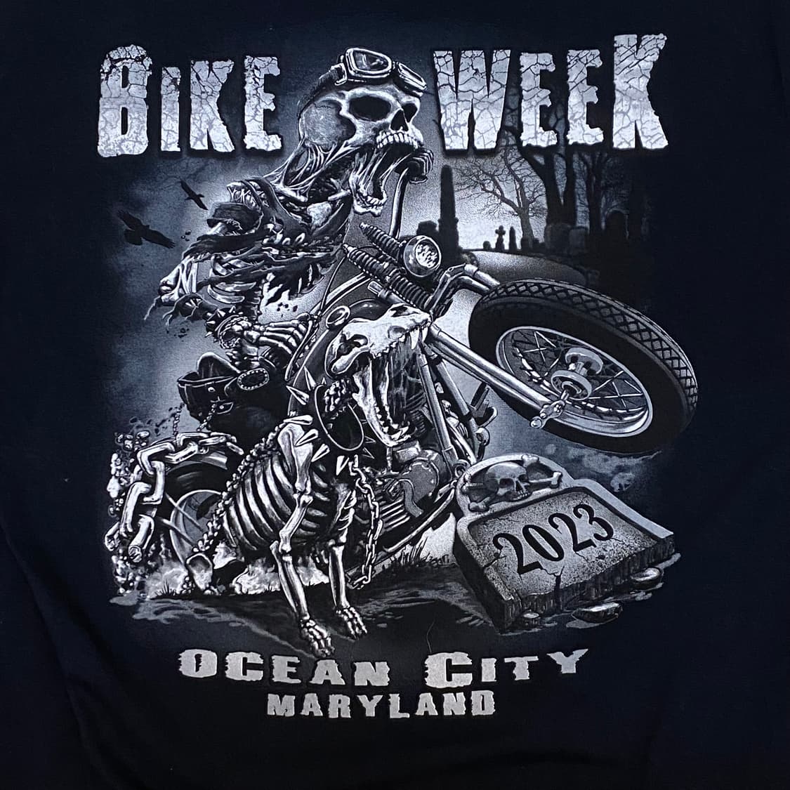 미국 빈티지 바이크위크 프린팅 길단 락티셔츠 반팔티 상품이미지2