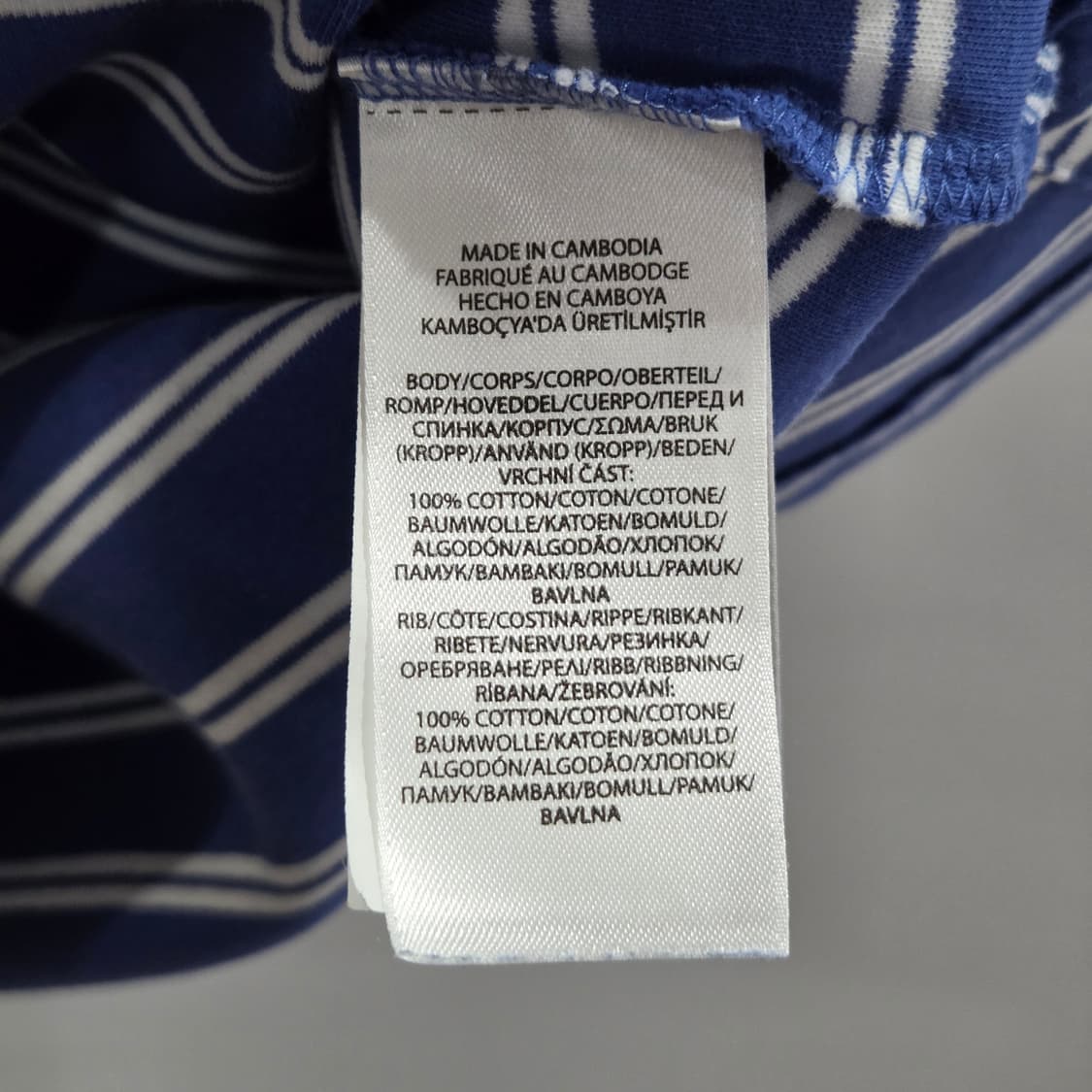 폴로랄프로렌 코튼 스트라이프 카라티 블루 M  상품이미지4