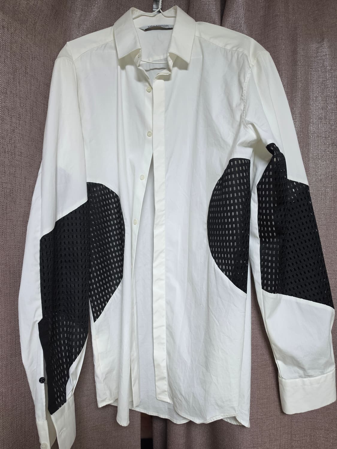 닐바렛화이트메쉬셔츠 15  3/4 상품이미지1