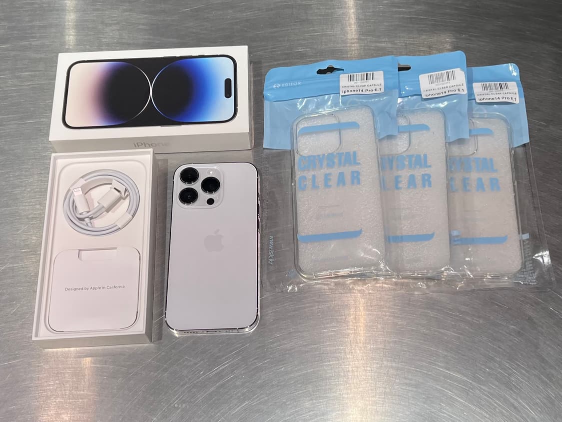 아이폰 14pro 실버 리퍼폰 풀박스 상품이미지1