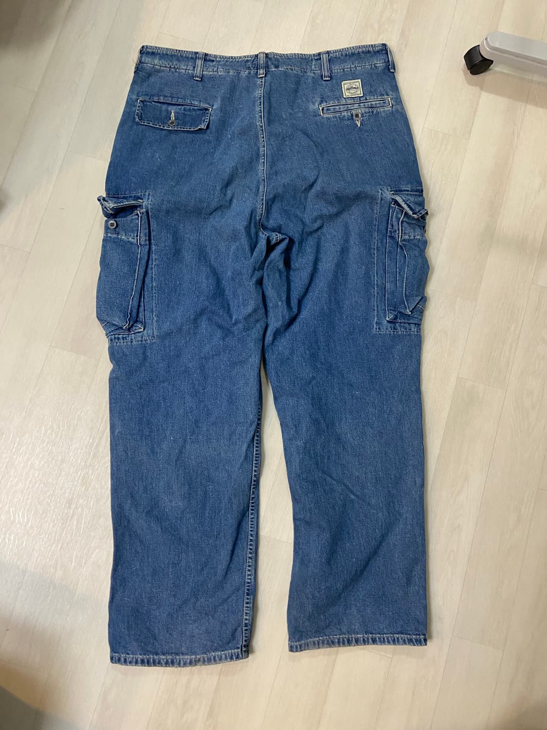 [36x30]90s RRL 데님 카고 팬츠 상품이미지7