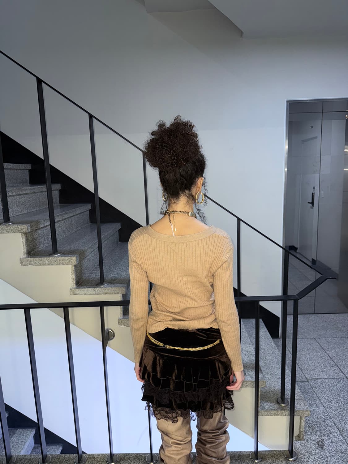 henley neck rib knit 상품이미지3