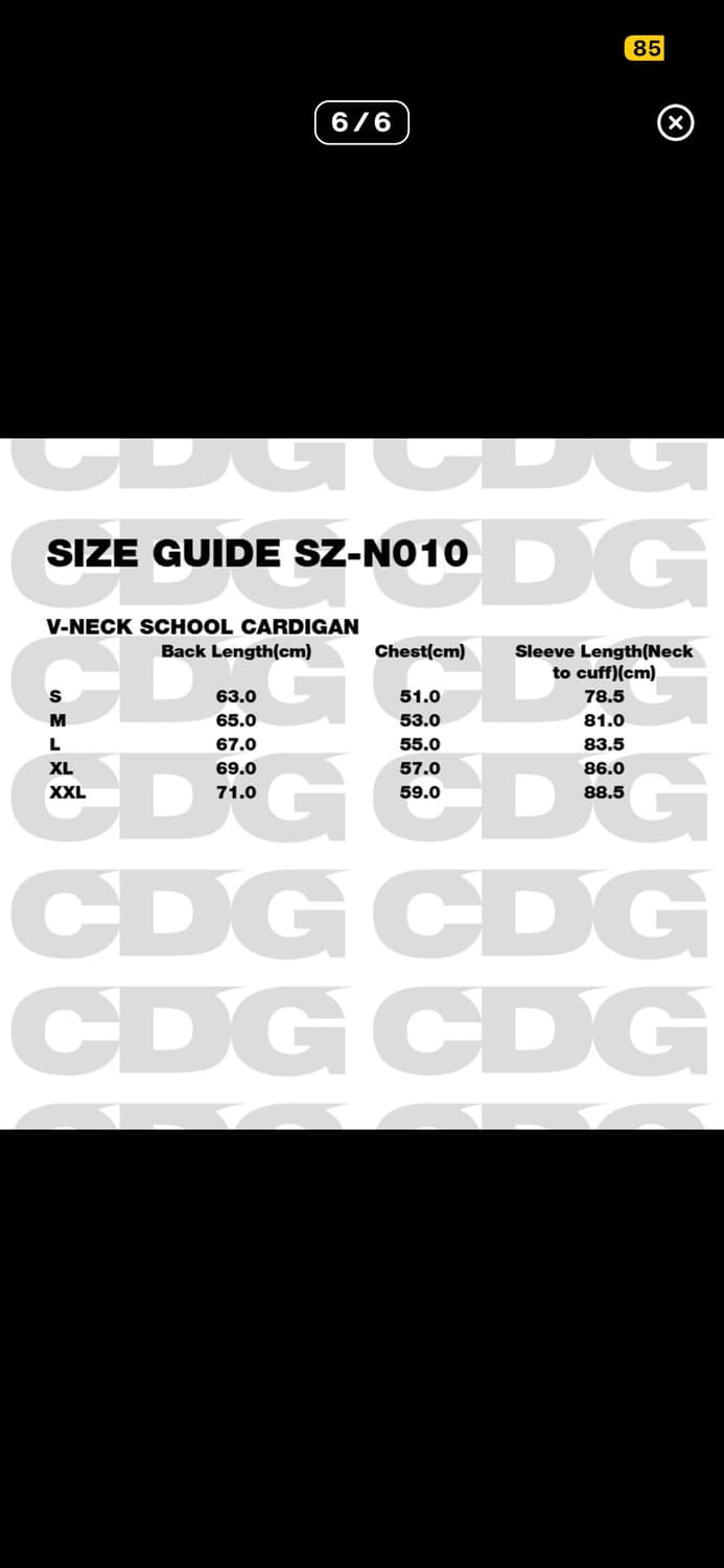 [L]CDG V-neck school Cardiagn 브이넥 스쿨 가디건 상품이미지5