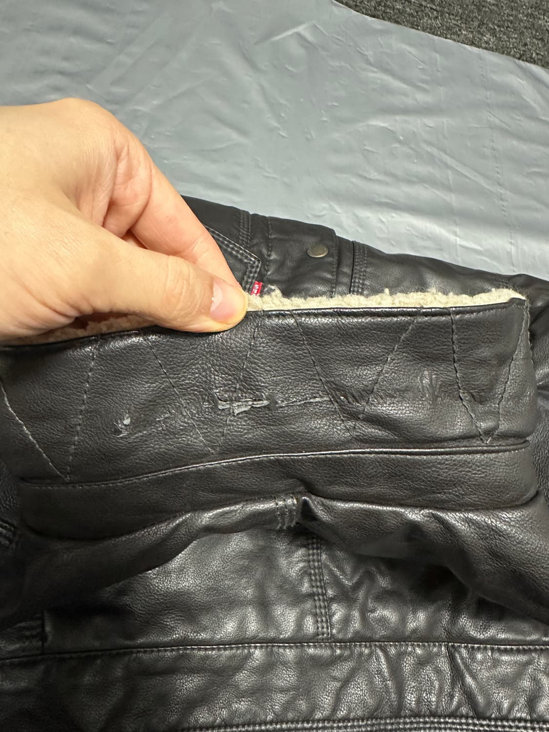 리바이스 양털 트러커 가죽자켓 s 상품이미지4