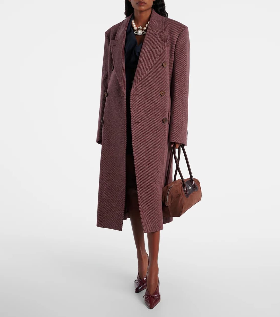 비비안웨스트우드 25fw Shirley 스몰 스웨이드 토트백 상품이미지5