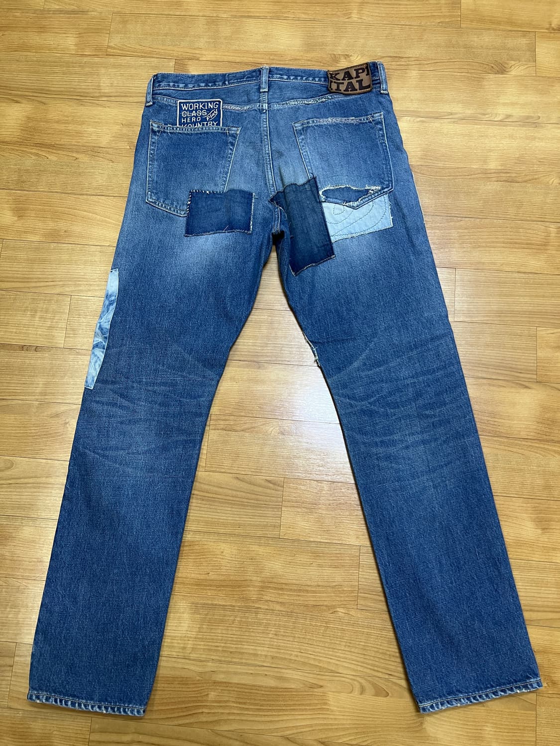 캐피탈 딕시 리메이크 몽키시스코 패치워크 데님 팬츠 상품이미지2