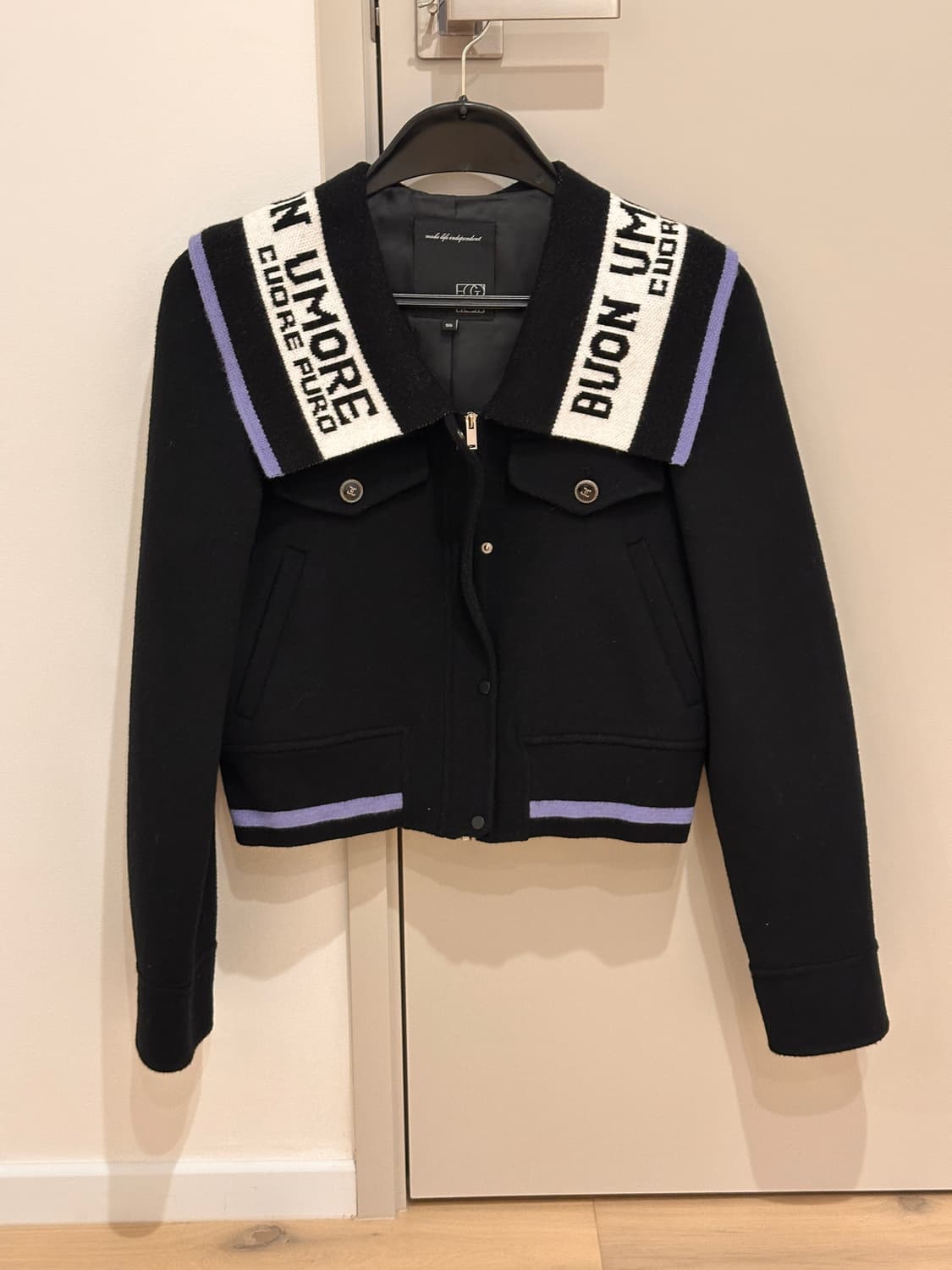 에고이스트 니트 카라 핸드메이드 자켓 y2k 세라 펑크 키치 무드 상품이미지2