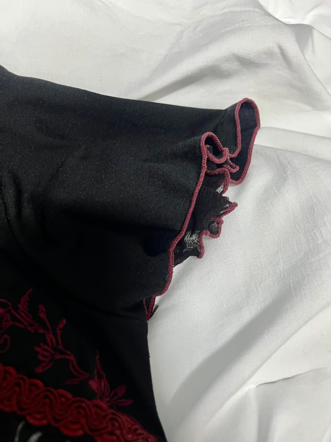 오즈온 레이스 트림 블랙 치파오 (디테일 장난아님) 상품이미지6