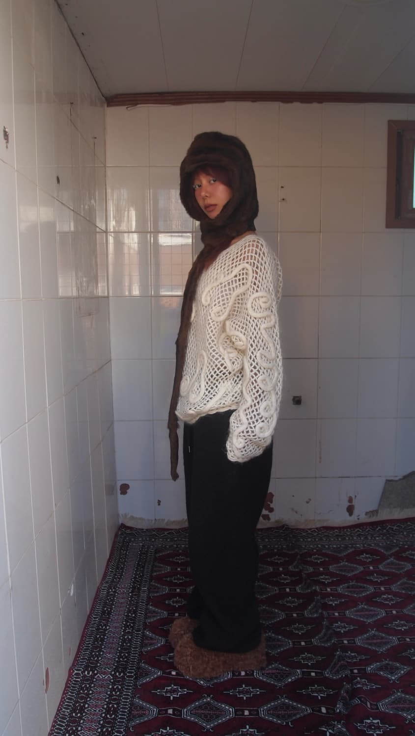 빈티지 스월 크로셰 니트 상품이미지5