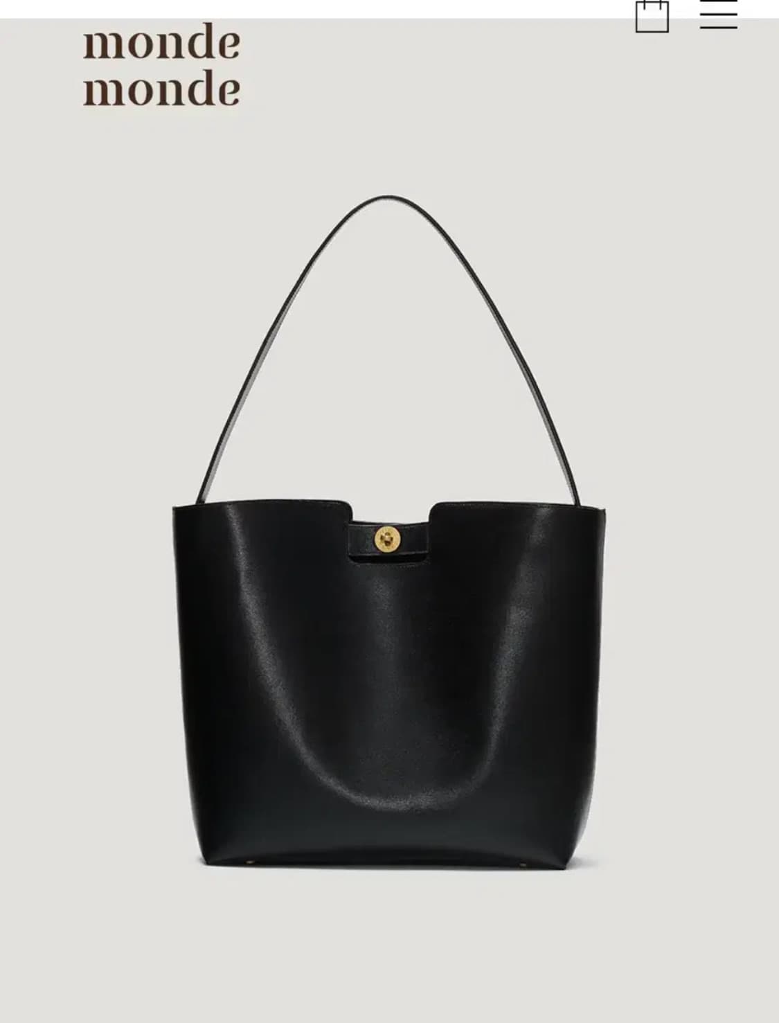 새상품) 몽드몽드 타임 숄더백 블랙 상품이미지4