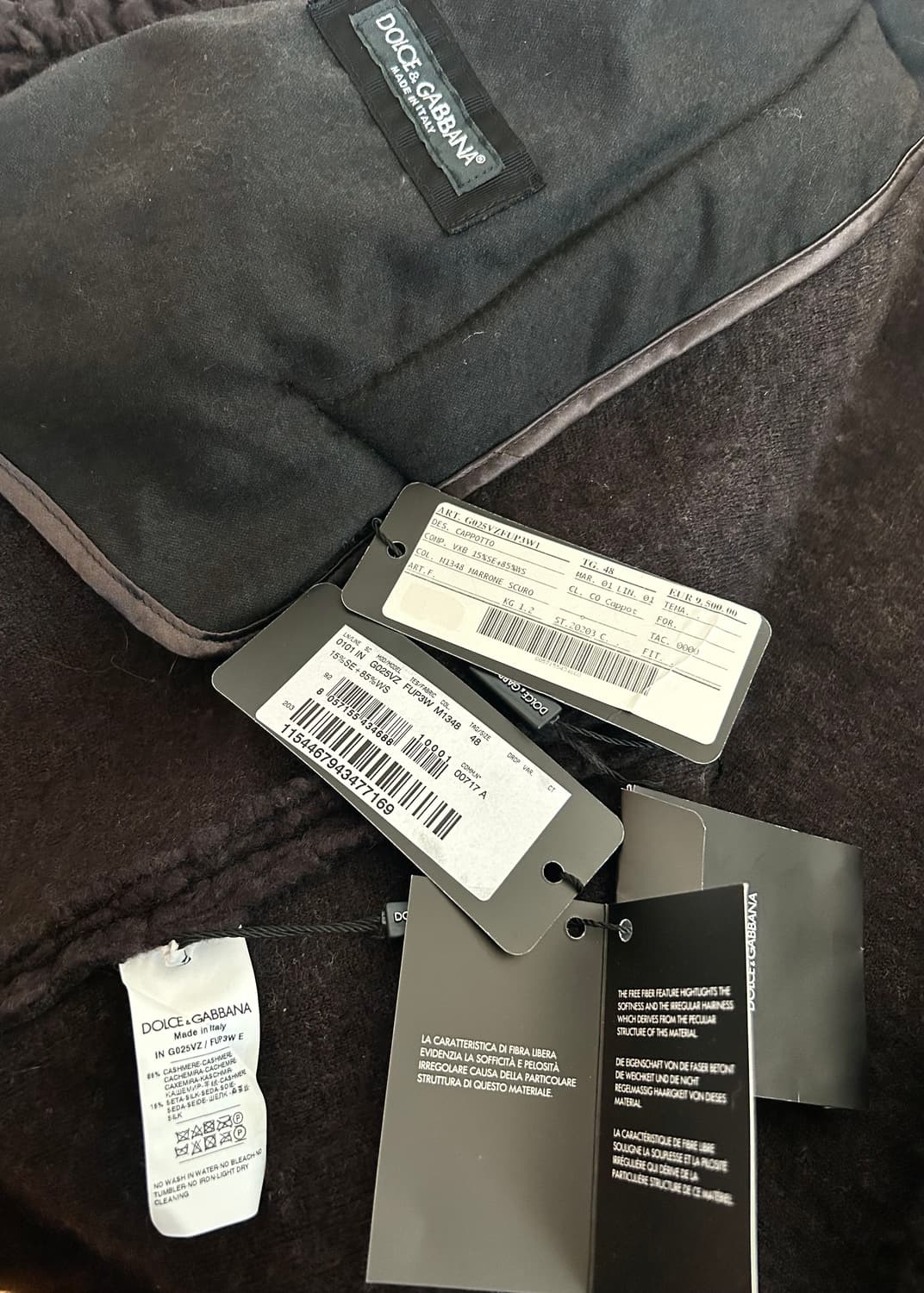 돌체앤가바나 캐시미어 테디 코트 상품이미지7