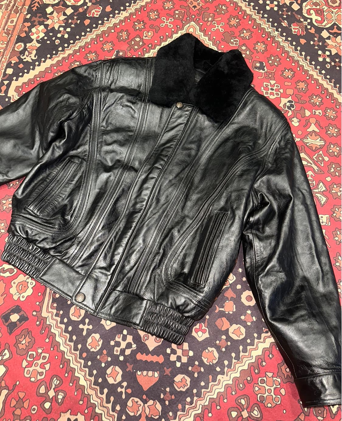 ( XL-2X ) 가죽자켓 레더자켓 봄버자켓 항공점퍼 a2가죽 양가죽 상품이미지2