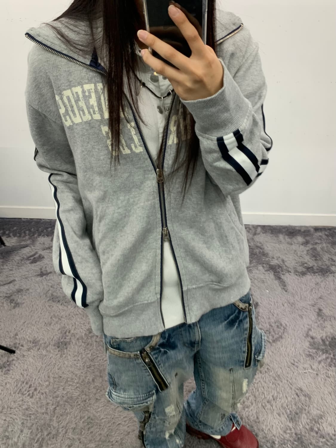 펑크 프린팅 카라 티셔츠 상품이미지2
