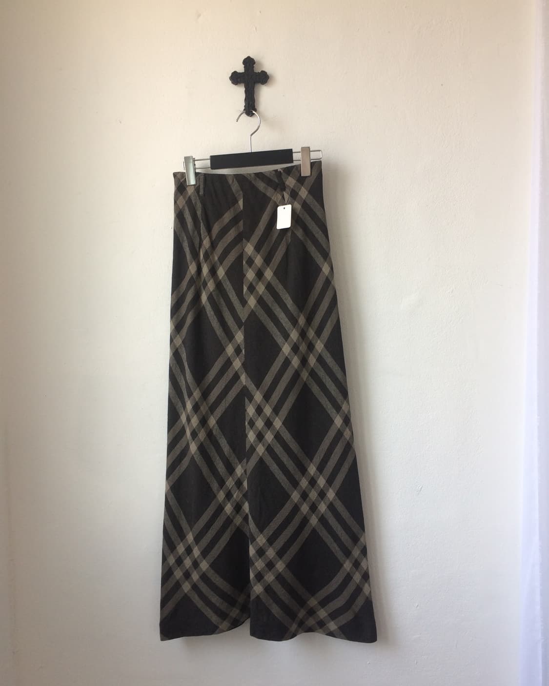 Check pattern long skirt 상품이미지1