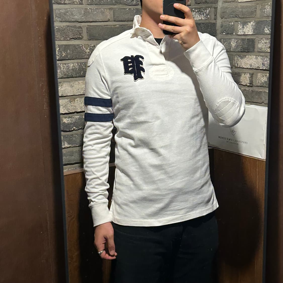 S) 폴로 랄프로렌 패치로고 럭비티 긴팔 카라티 상품이미지9