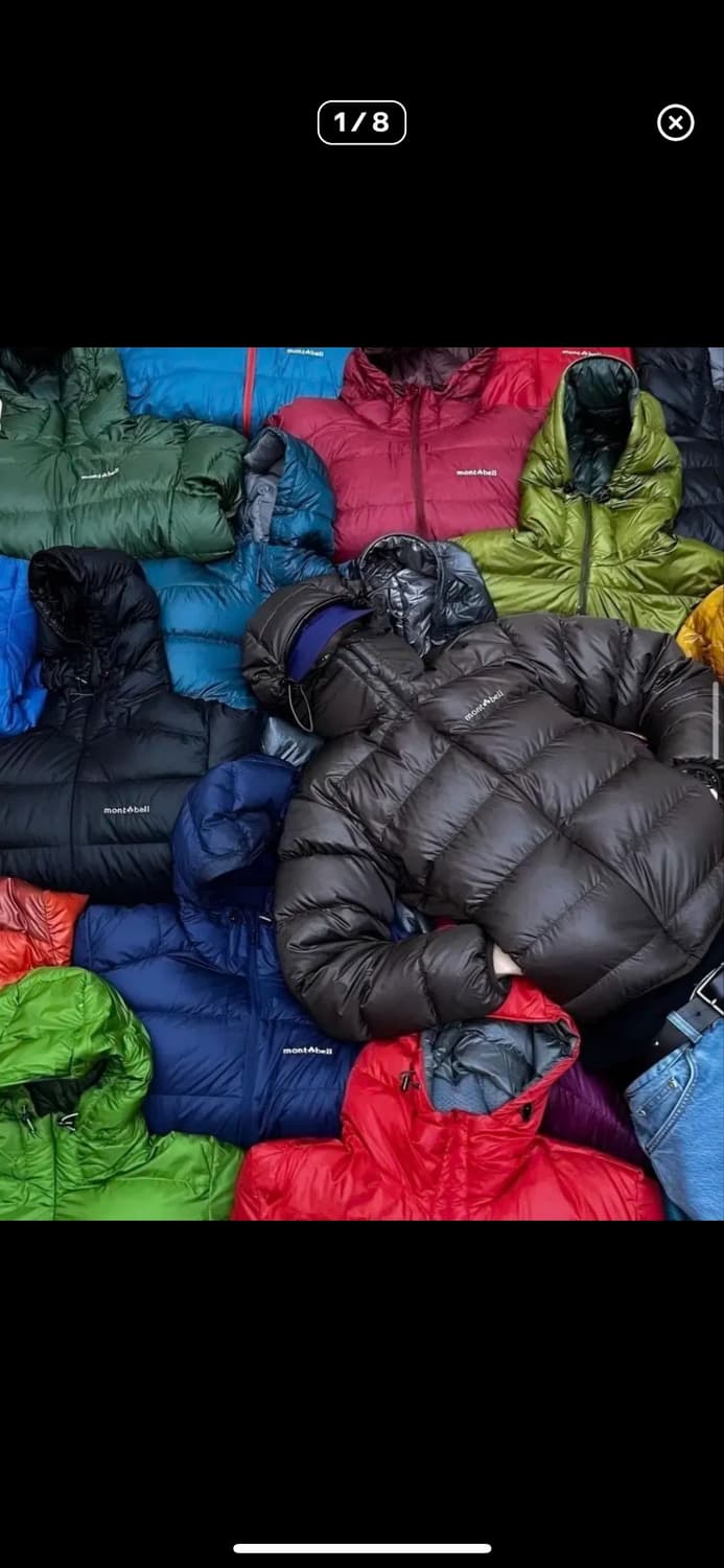 몽벨 알파인 라이트 다운 패딩 레드 상품이미지1