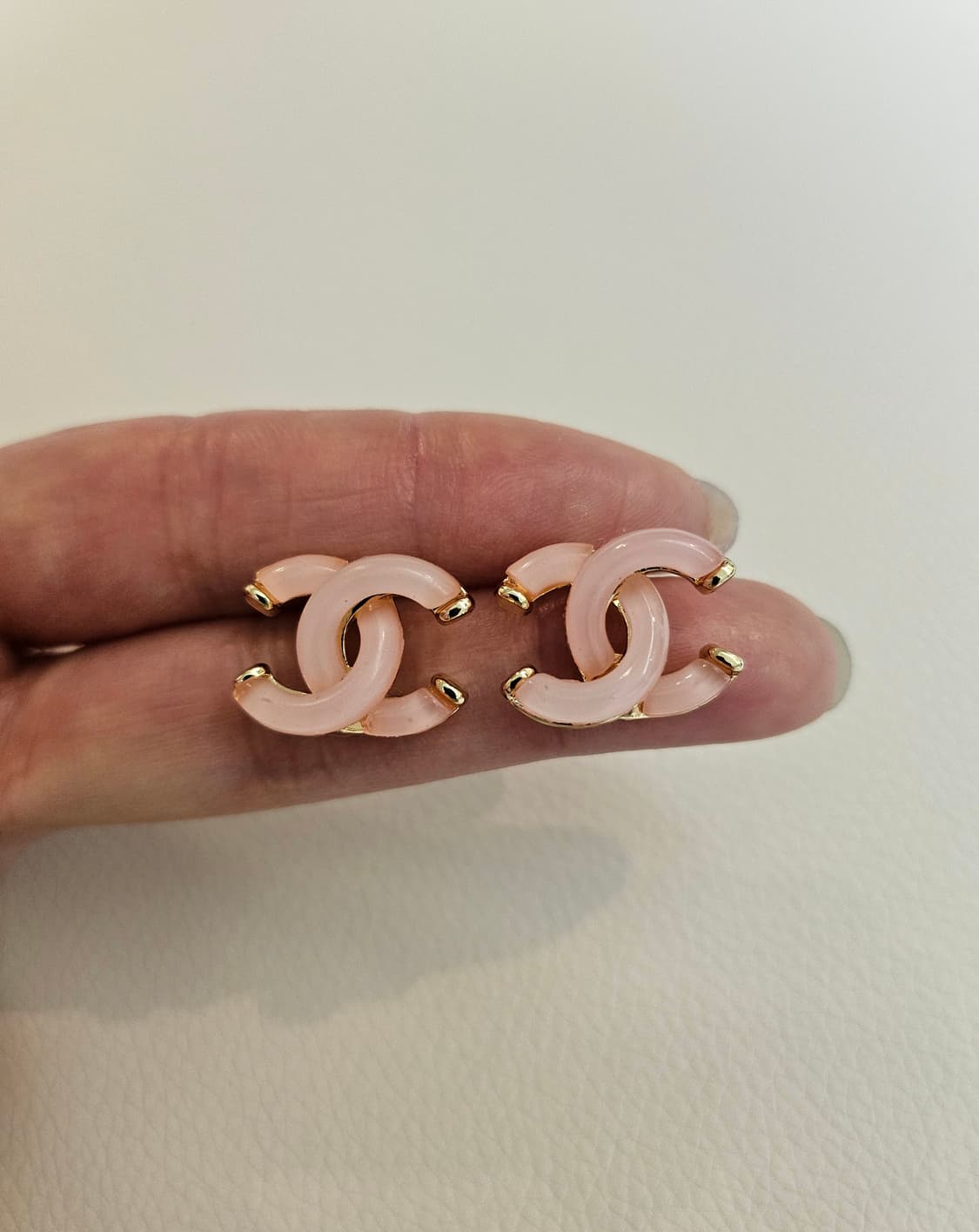 샤넬 호마이카 CC로고 핑크 귀걸이 업사이클링 상품이미지6
