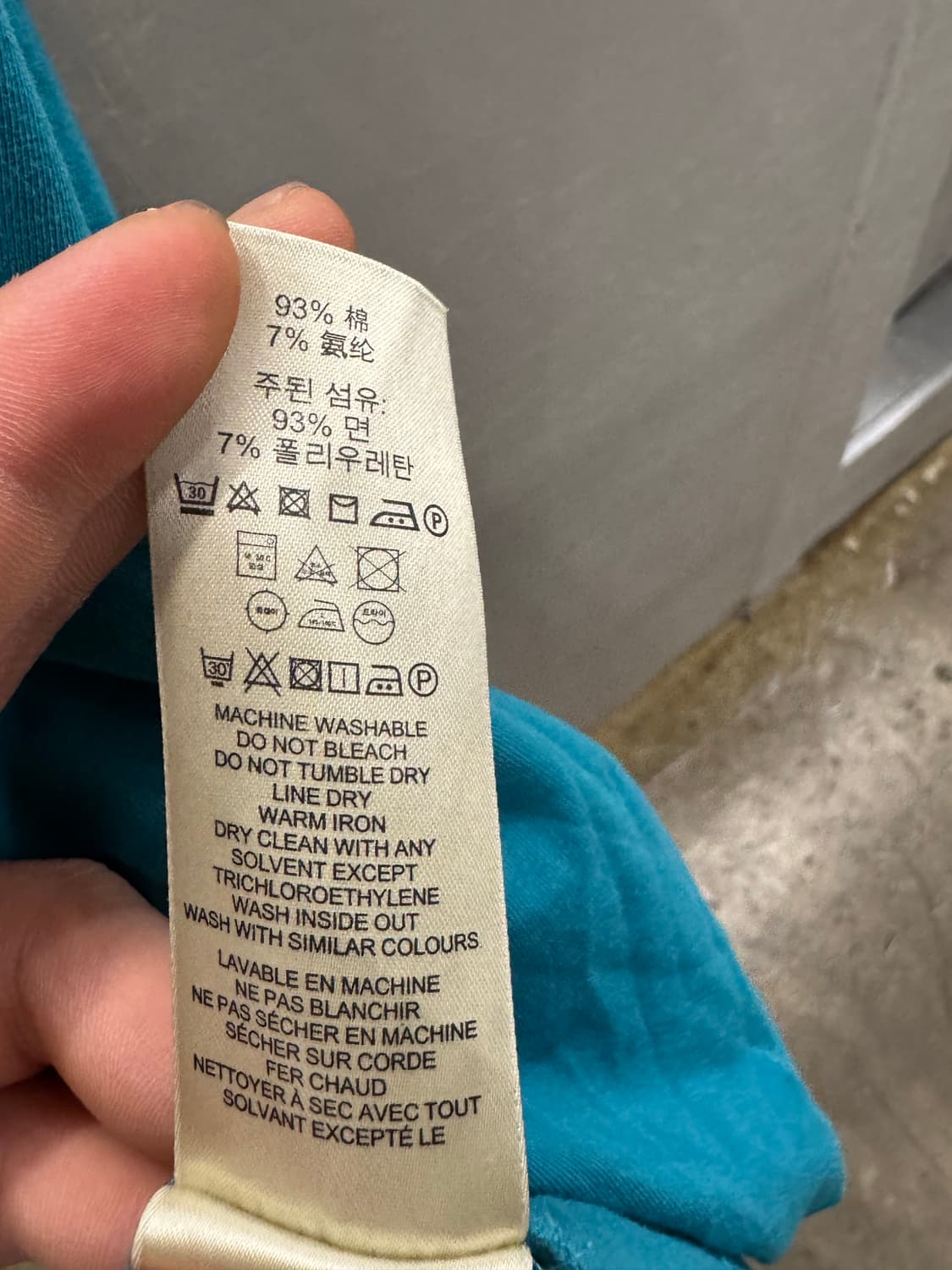 버버리 터쿼이즈 반팔 티셔츠 체크 소매 L 상품이미지6