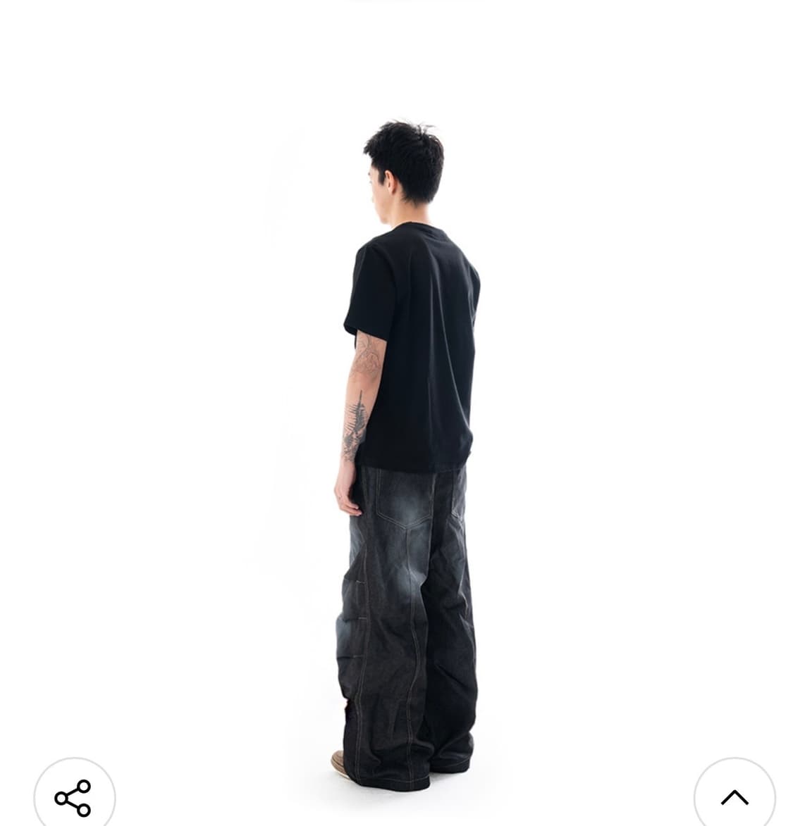 아캄 Sprayed Denim Pants (Black) 상품이미지2