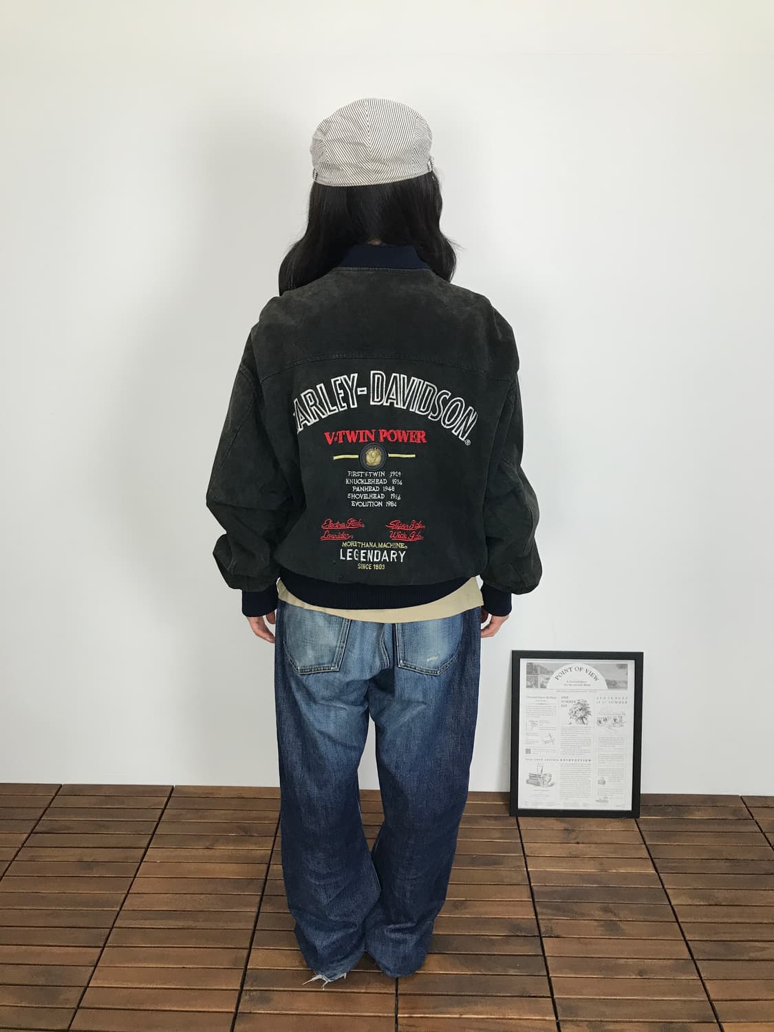 90's Harley-Davidson Suede Bomber 상품이미지2