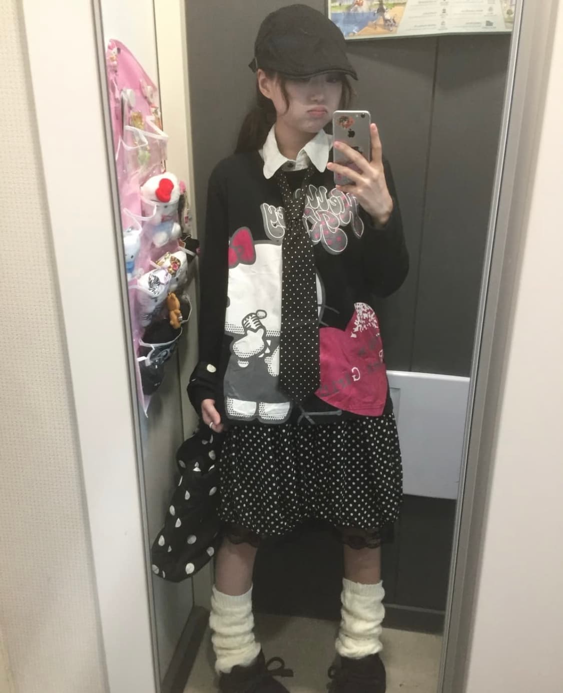 헬로키티 도트 데일리 러블리 블랙 모리 니혼진 코디 세트 상품이미지1