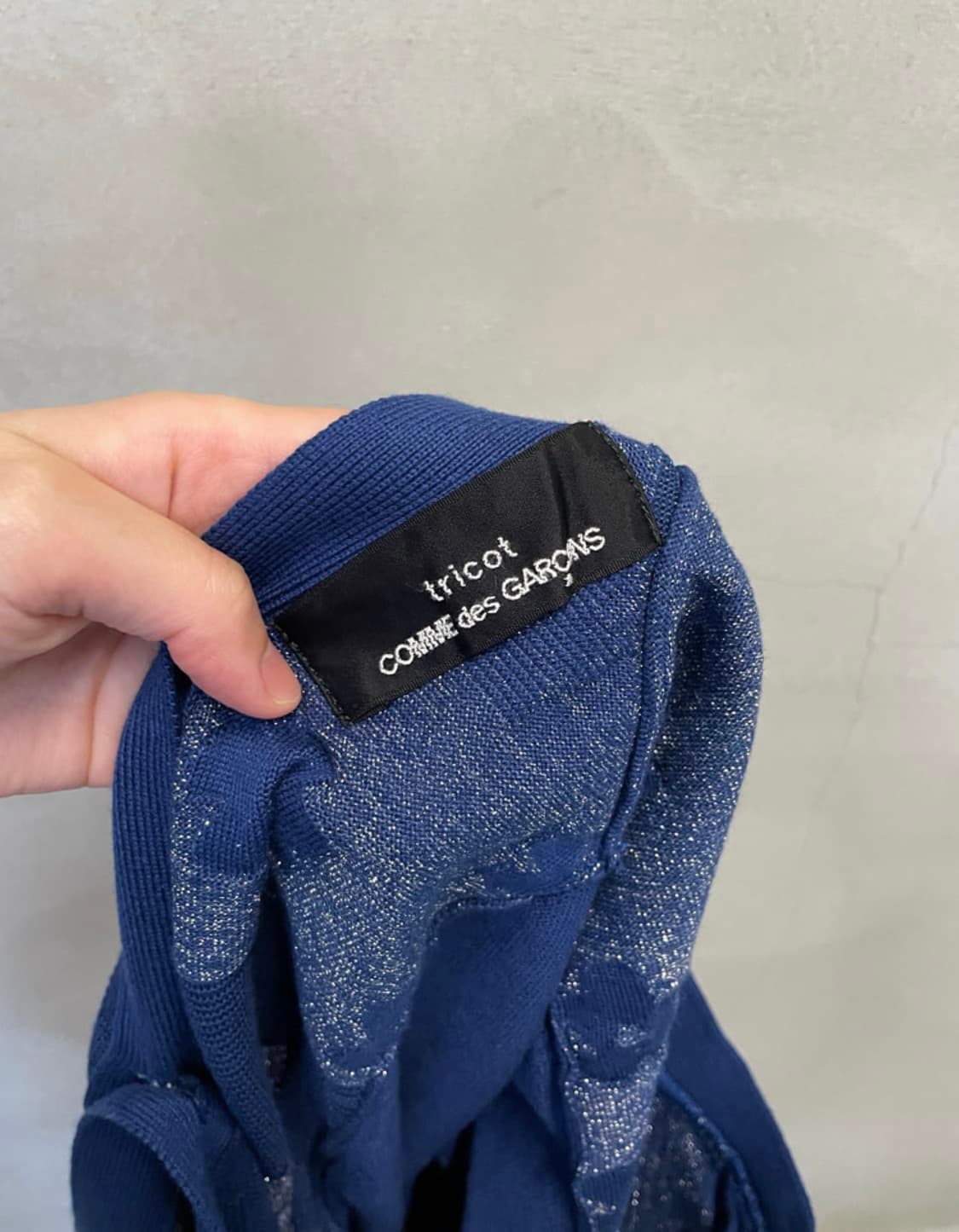 꼼데가르송 트리콧 가디건 블루 상품이미지3