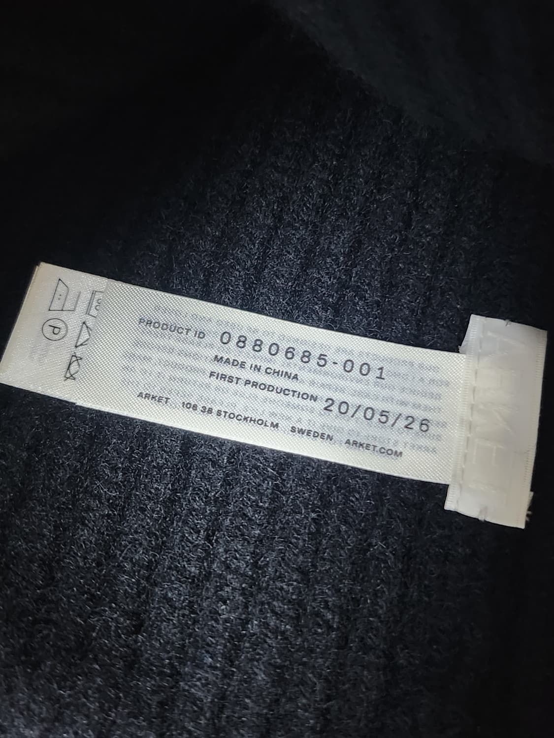 아르켓 캐시미어 울 비니 블랙 상품이미지2