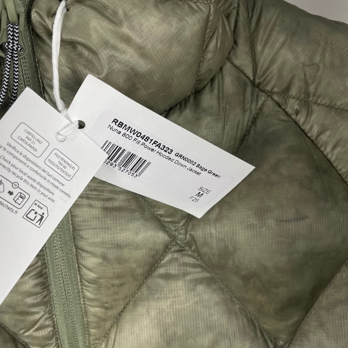 [M] 로아 NUNA 800 다운 자켓 세이지 그린 상품이미지3