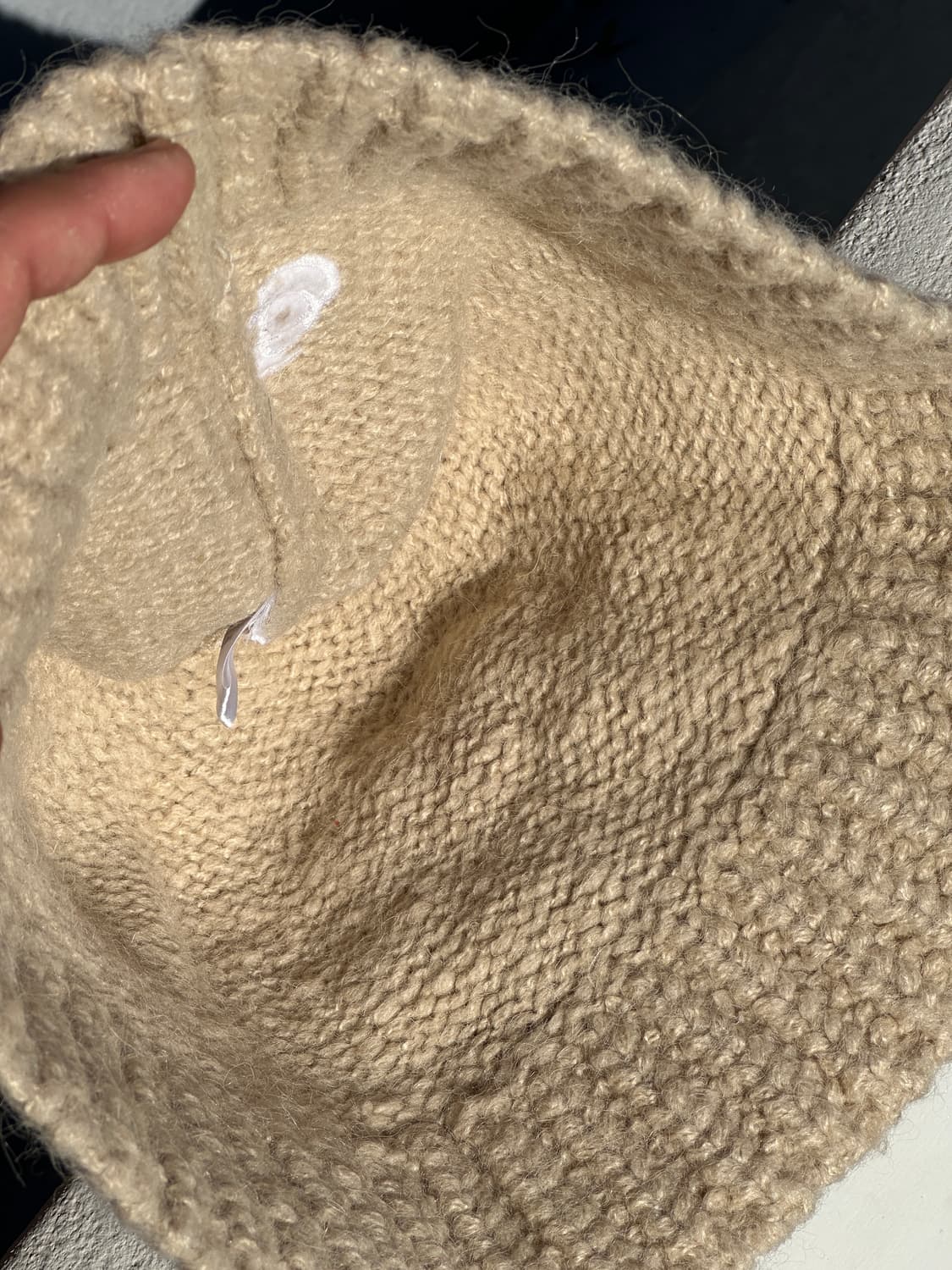 [L-XL] 빈티지 아이보리 니트 버킷햇 모자 상품이미지5