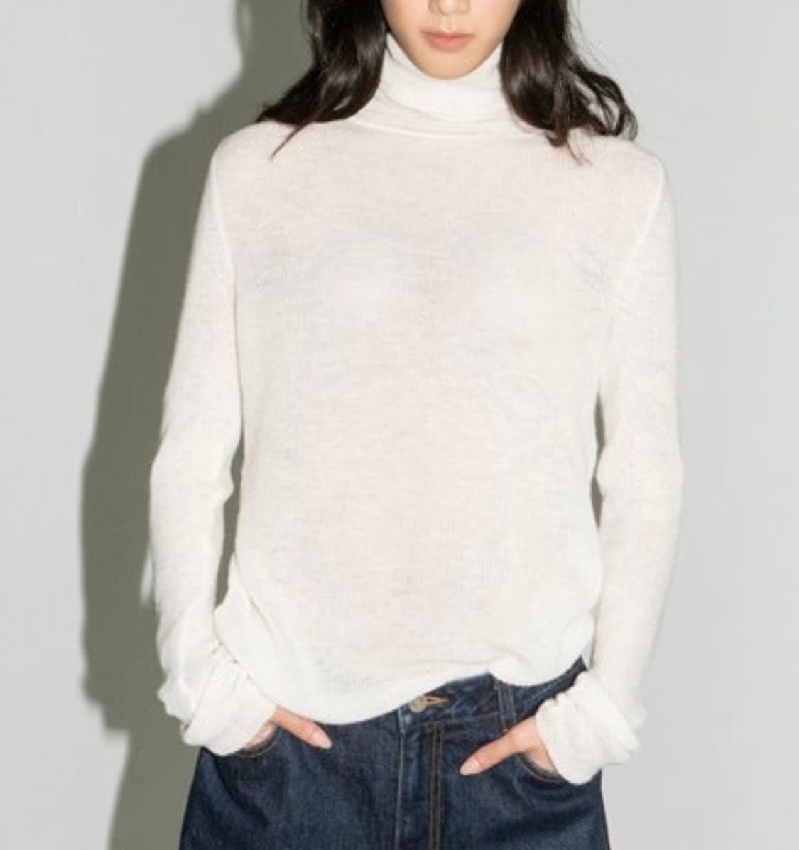 ORE 오어 베이비 알파카 터틀넥 아이보리 상품이미지1