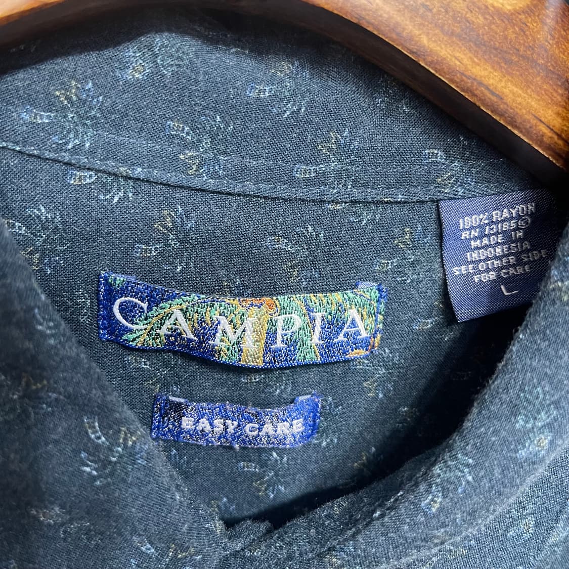 90's CAMPIA 레이온 패턴셔츠 상품이미지2