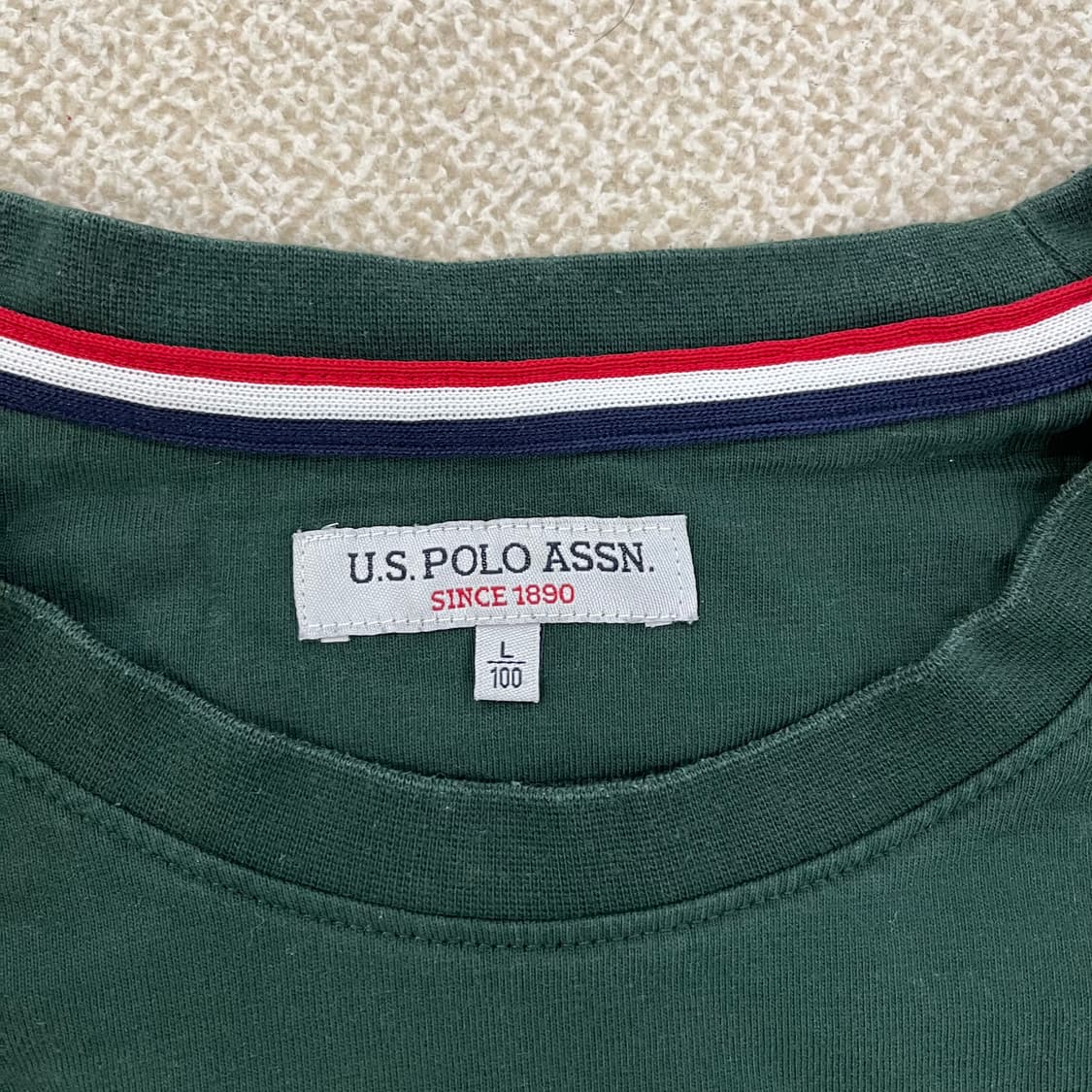 [L] US폴로 코튼 라운드넥 긴팔 티셔츠 0115M1 상품이미지2