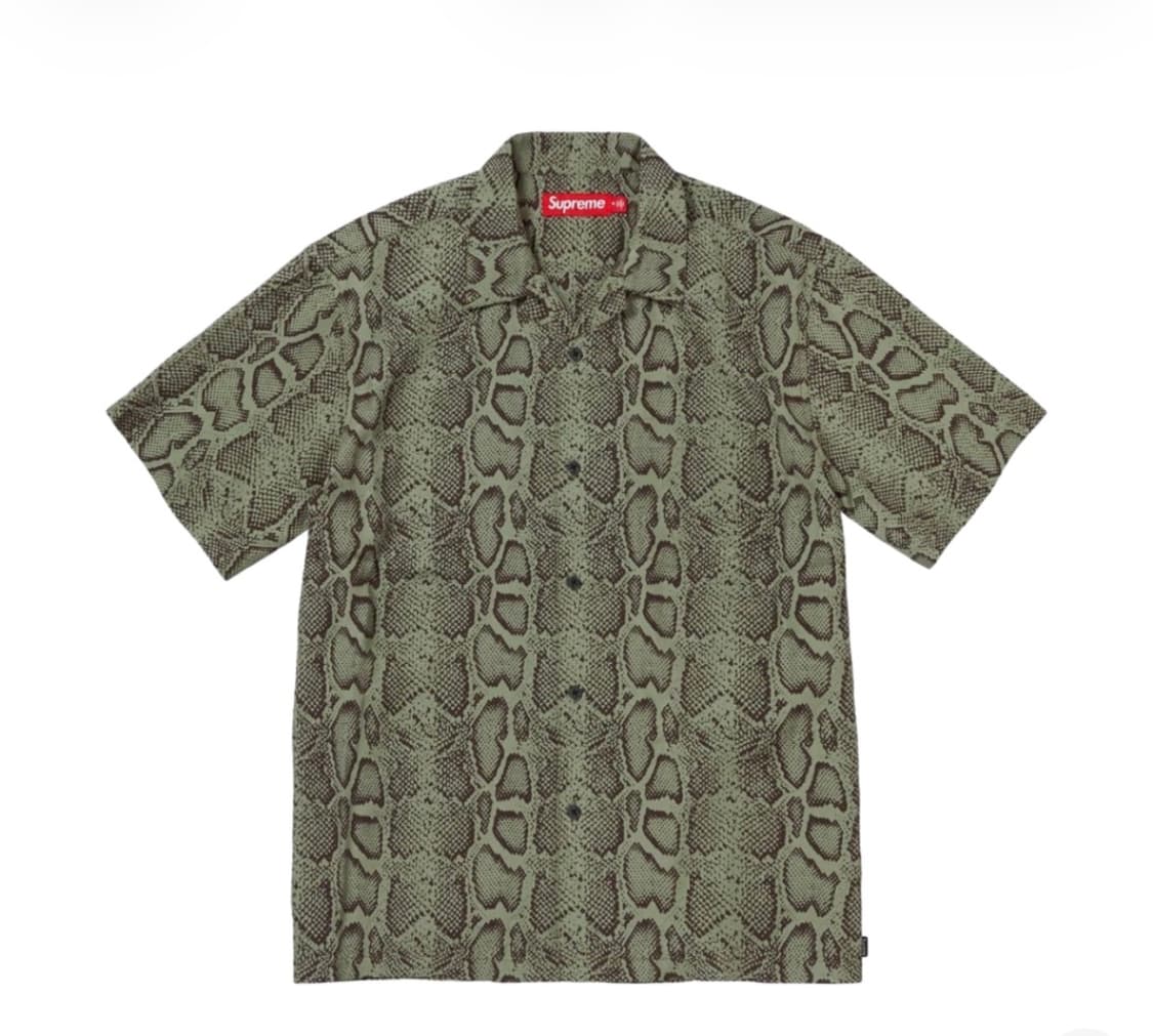 [XL] 슈프림 스네이크 숏슬리브 셔츠 올리브 - 24SS 상품이미지9