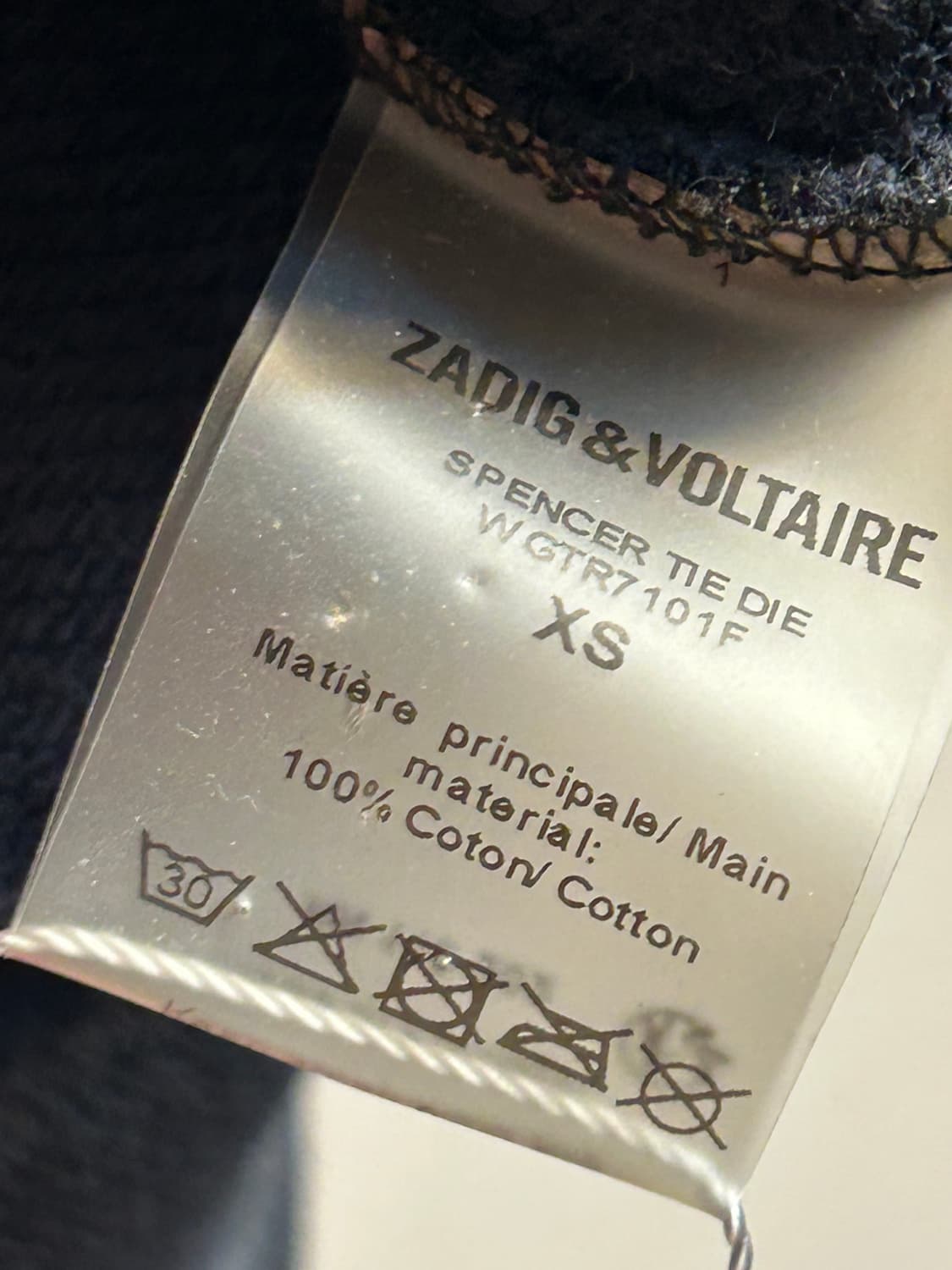 자딕앤볼테르 타이다이 나비 자수 후드 티셔츠 상품이미지7