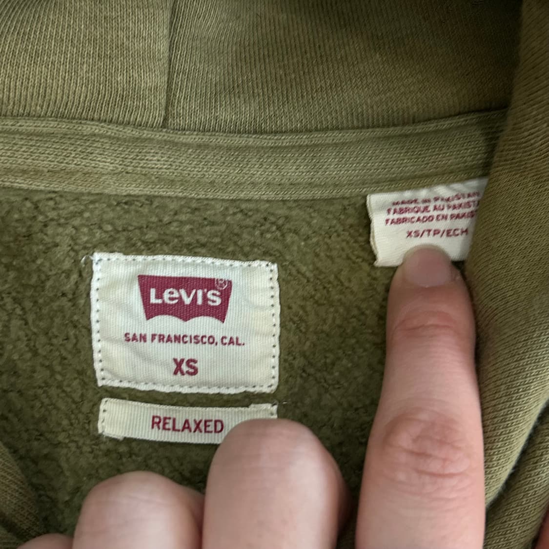 Levis 리바이스 백로고 올리브 후드티 상품이미지6